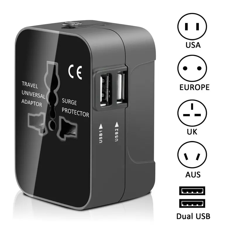 Universal Travel Plug Adapter with USB Port