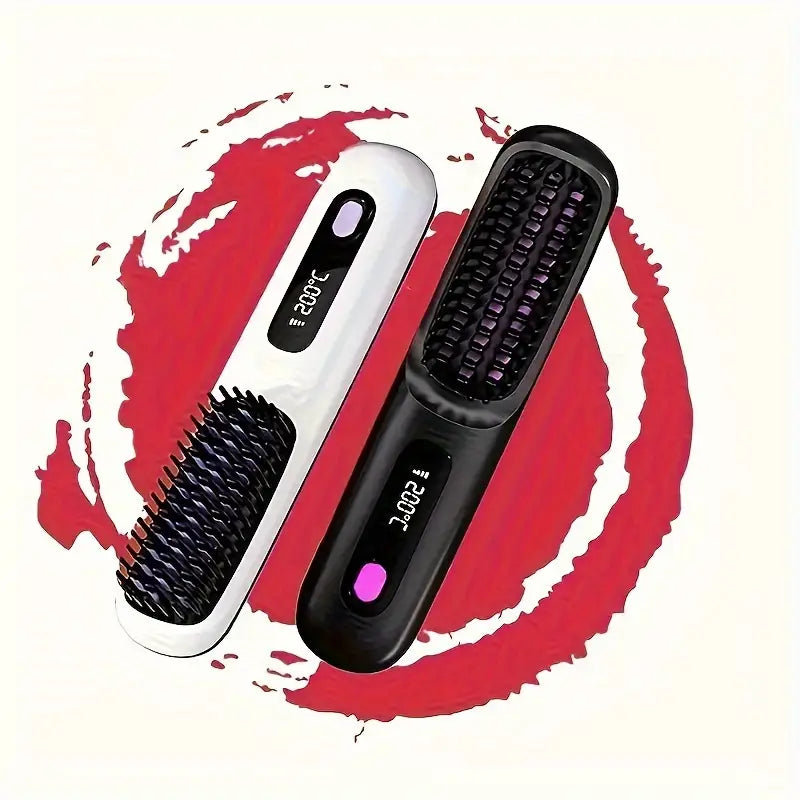 Portable Wireless Hair Straightening Brush