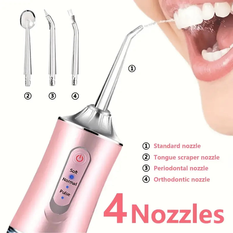 Cordless Electric Water Flosser Set with 4 Jet Tips
