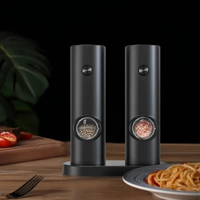 2pcs Electric Salt and Pepper Grinder Set
