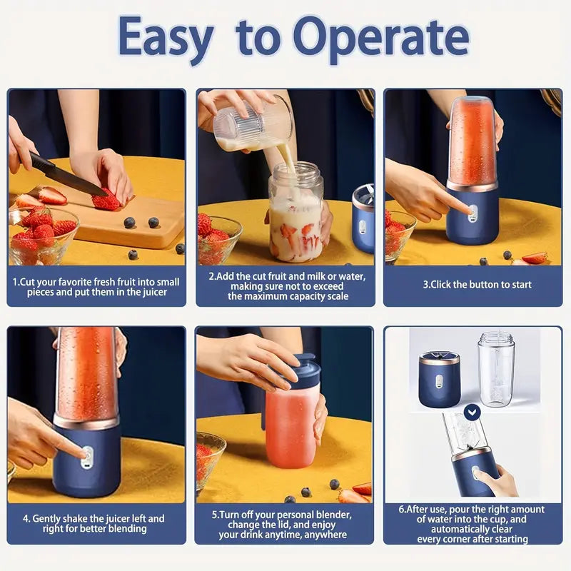 Portable Blender – USB Rechargeable Mini Smoothie & Shake Maker