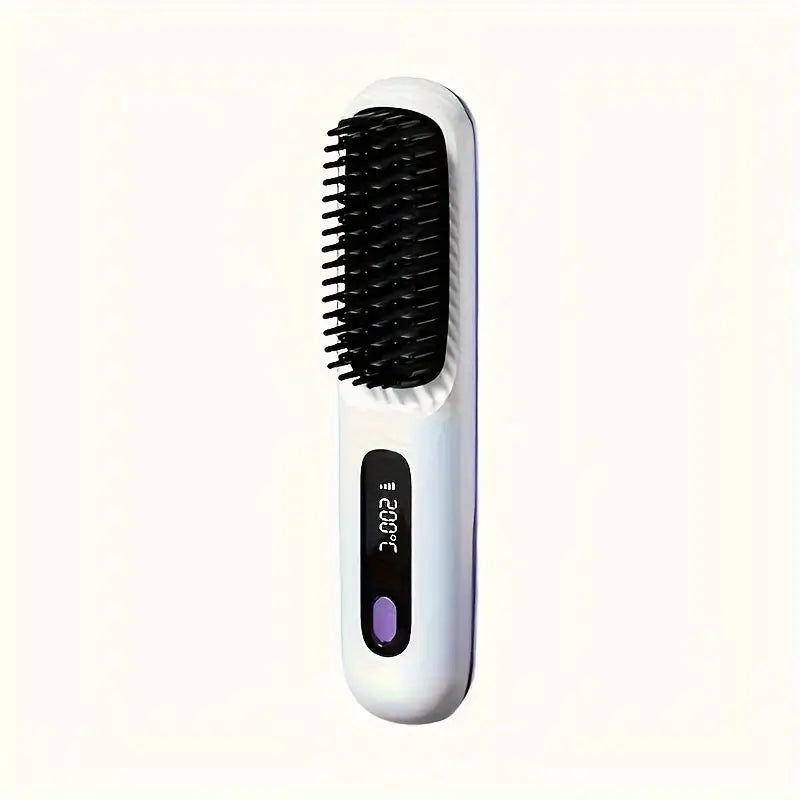 Portable Wireless Hair Straightening Brush