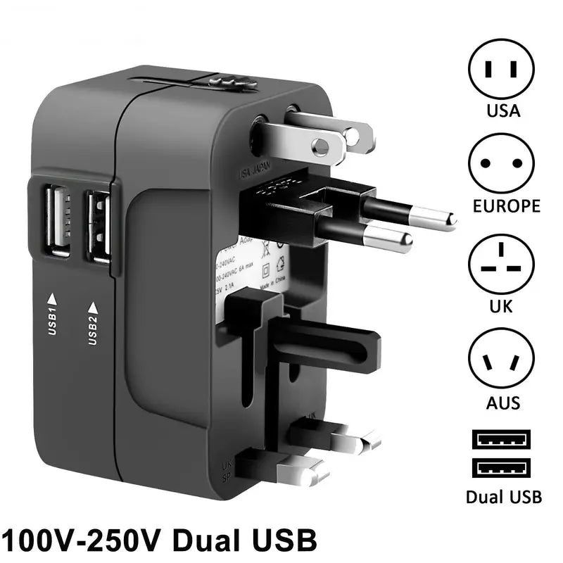 Universal Travel Plug Adapter with USB Port