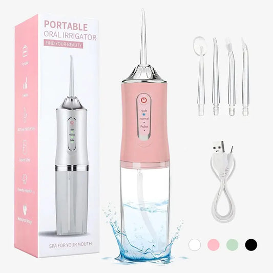 Cordless Electric Water Flosser Set with 4 Jet Tips