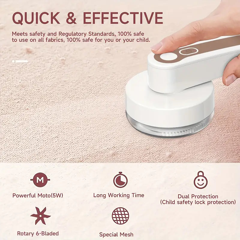 FluffAway Portable Rechargeable Lint Remover