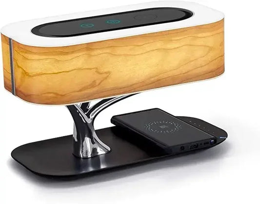 Bedside Lamp With Bluetooth Speaker And Wireless Charger